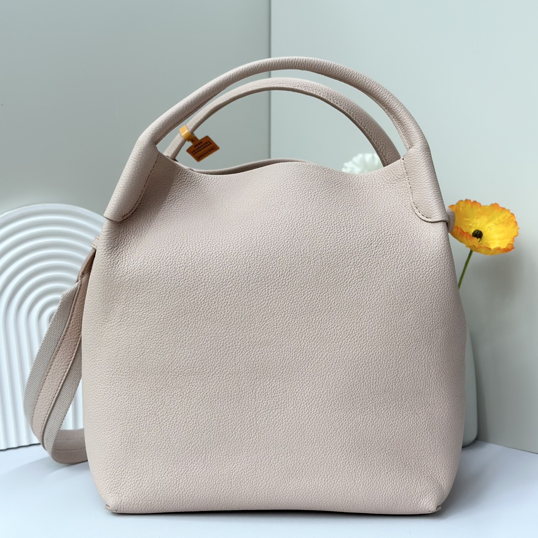 Loro Piana Small Bale bag Grained Calfskin Dust Stone | Loro Piana