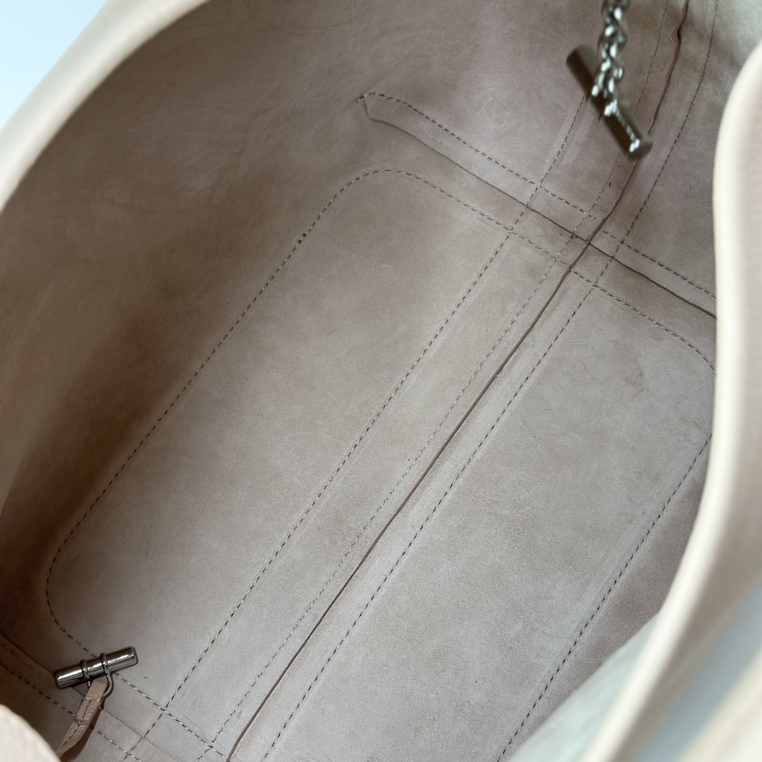 Loro Piana Small Bale bag Grained Calfskin Dust Stone | Loro Piana