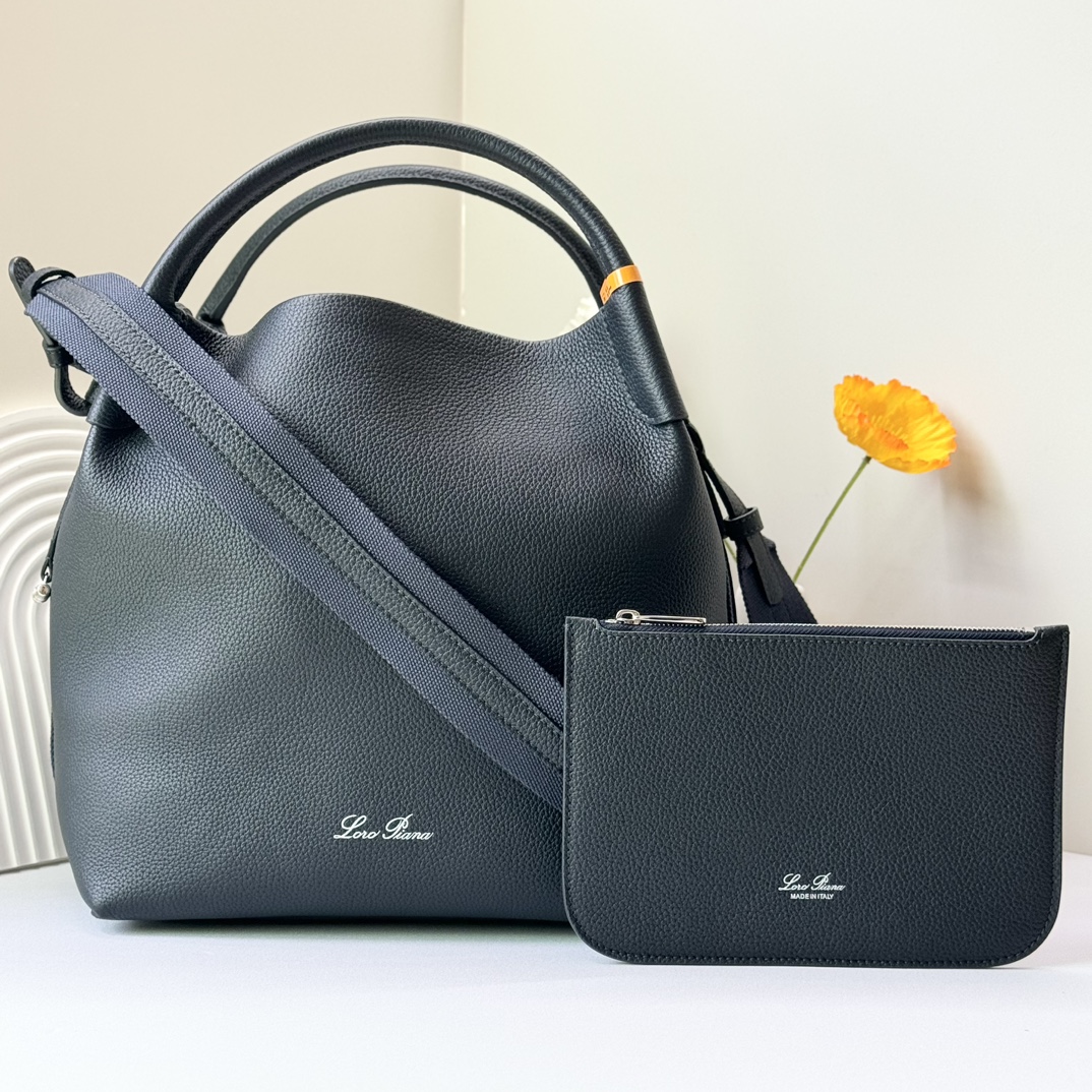 Loro Piana Bale Medium leather crossbody bag Loro Piana