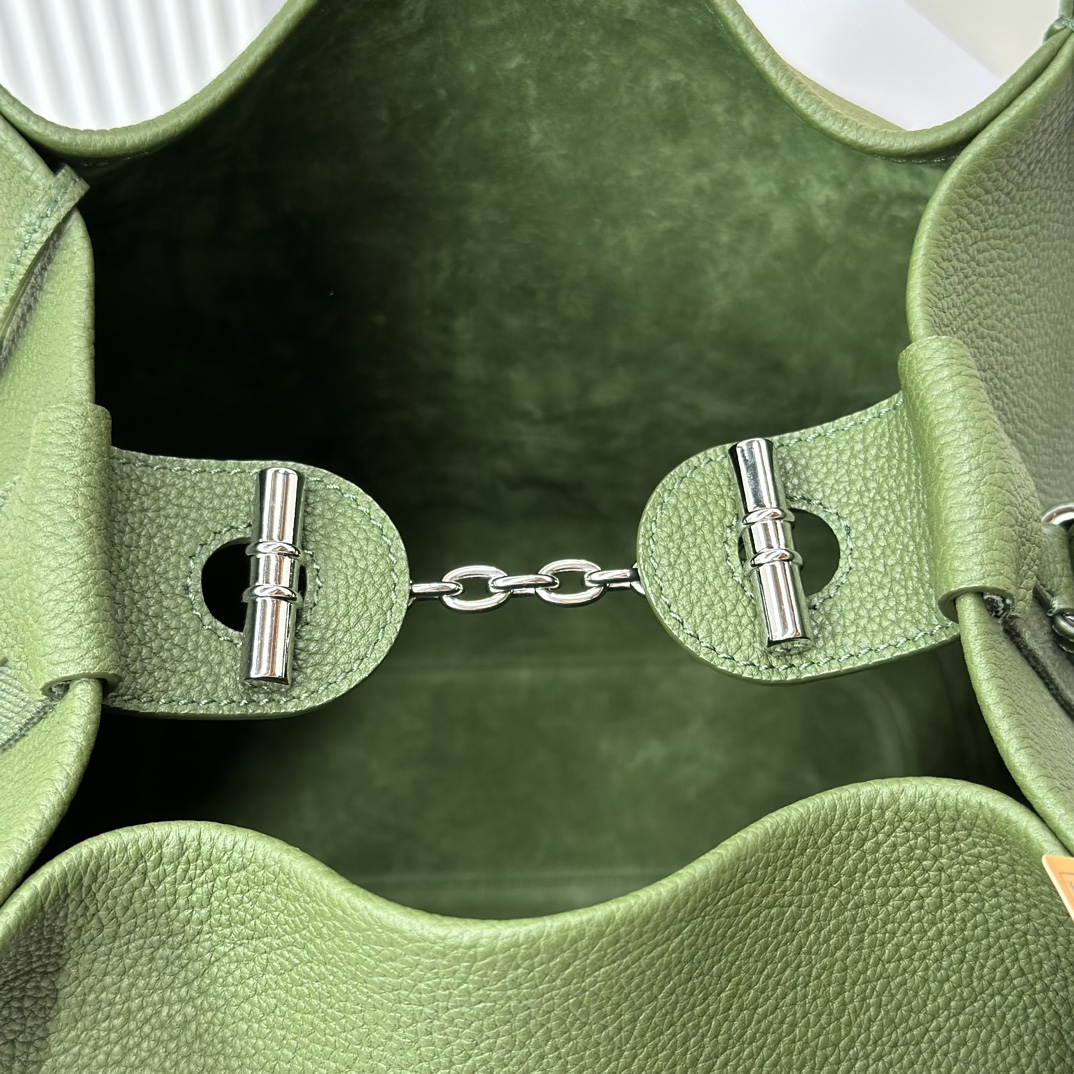 Loro Piana Military Green Leather Micro Bale Bag Loro