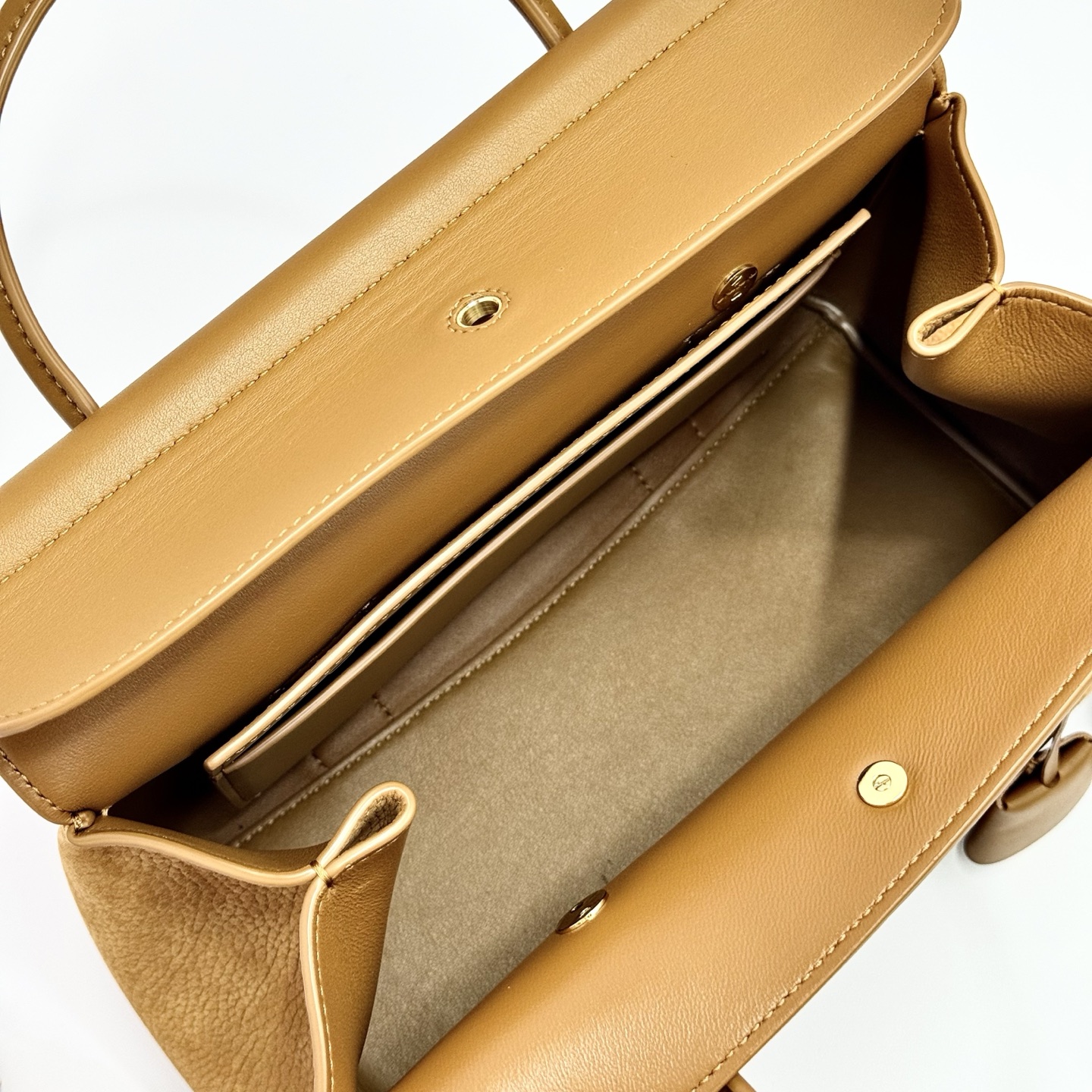Loro Piana Loom bag L25 Calfskin Bon Ton Brown/Sun Gold | Loro Piana
