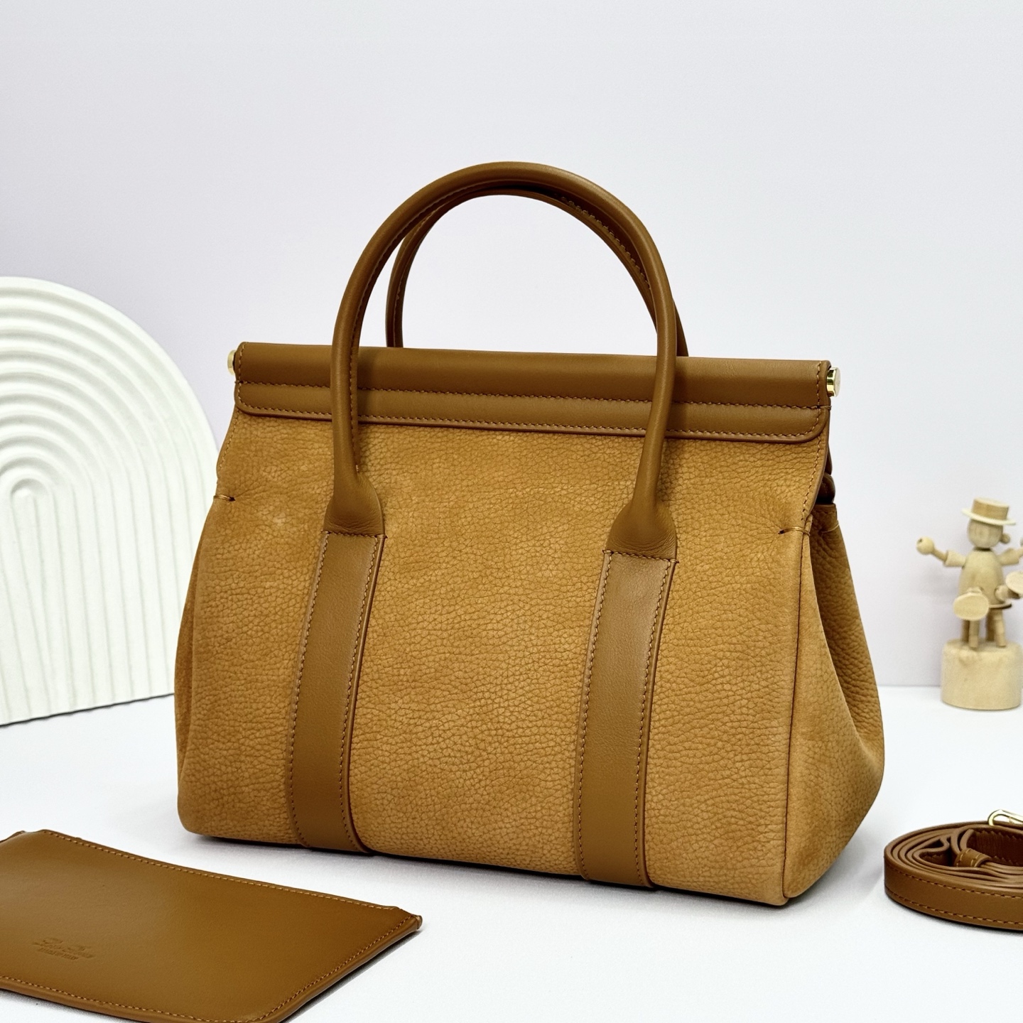 Loro Piana Loom bag L25 Calfskin Bon Ton Brown/Sun Gold | Loro Piana