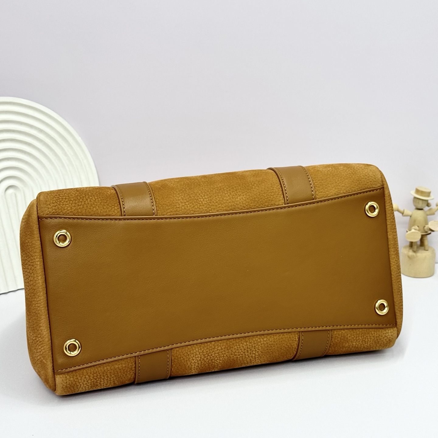 Loro Piana Loom bag L25 Calfskin Bon Ton Brown/Sun Gold | Loro Piana