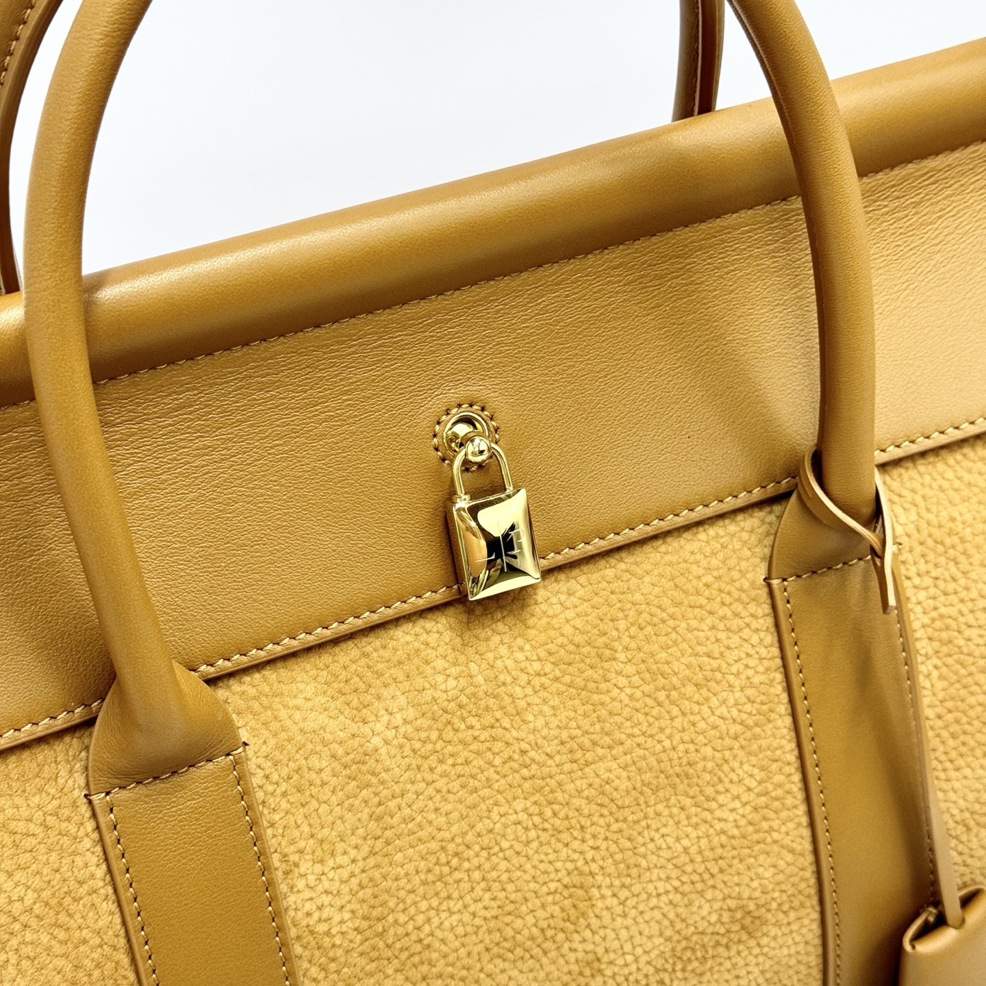 Loro Piana Loom bag L25 Calfskin Bon Ton Brown/Sun Gold | Loro Piana
