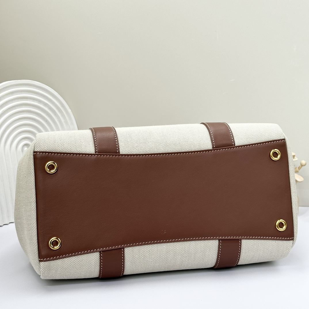 Loro Piana Loom bag L32 Cotton, Linen Natural/Caramel Sugar/Sun Gold