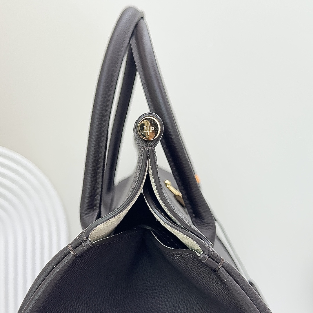 Loro Piana Loom bag L32 Grained Calfskin black| Loro Piana