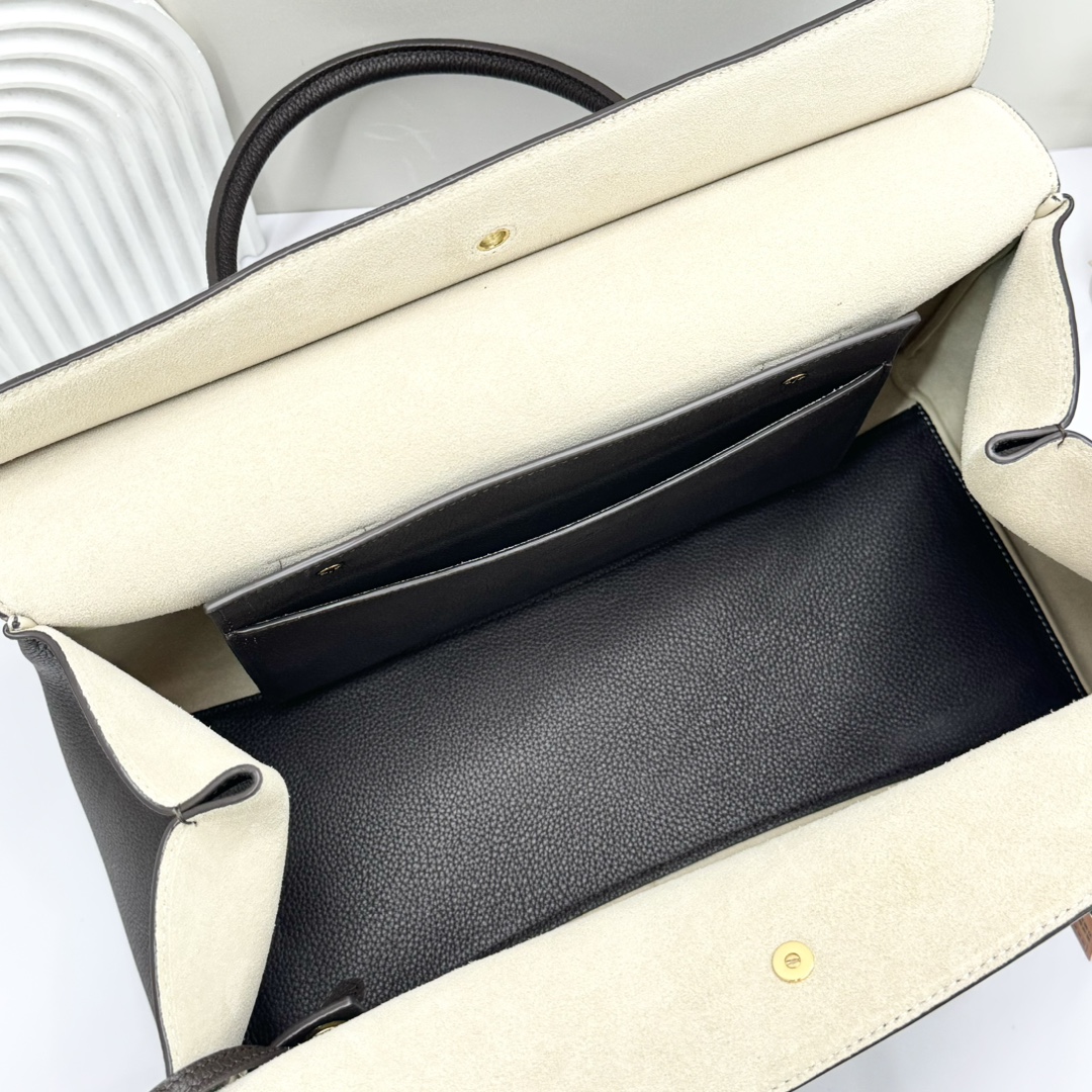 Loro Piana Loom bag L32 Grained Calfskin black| Loro Piana