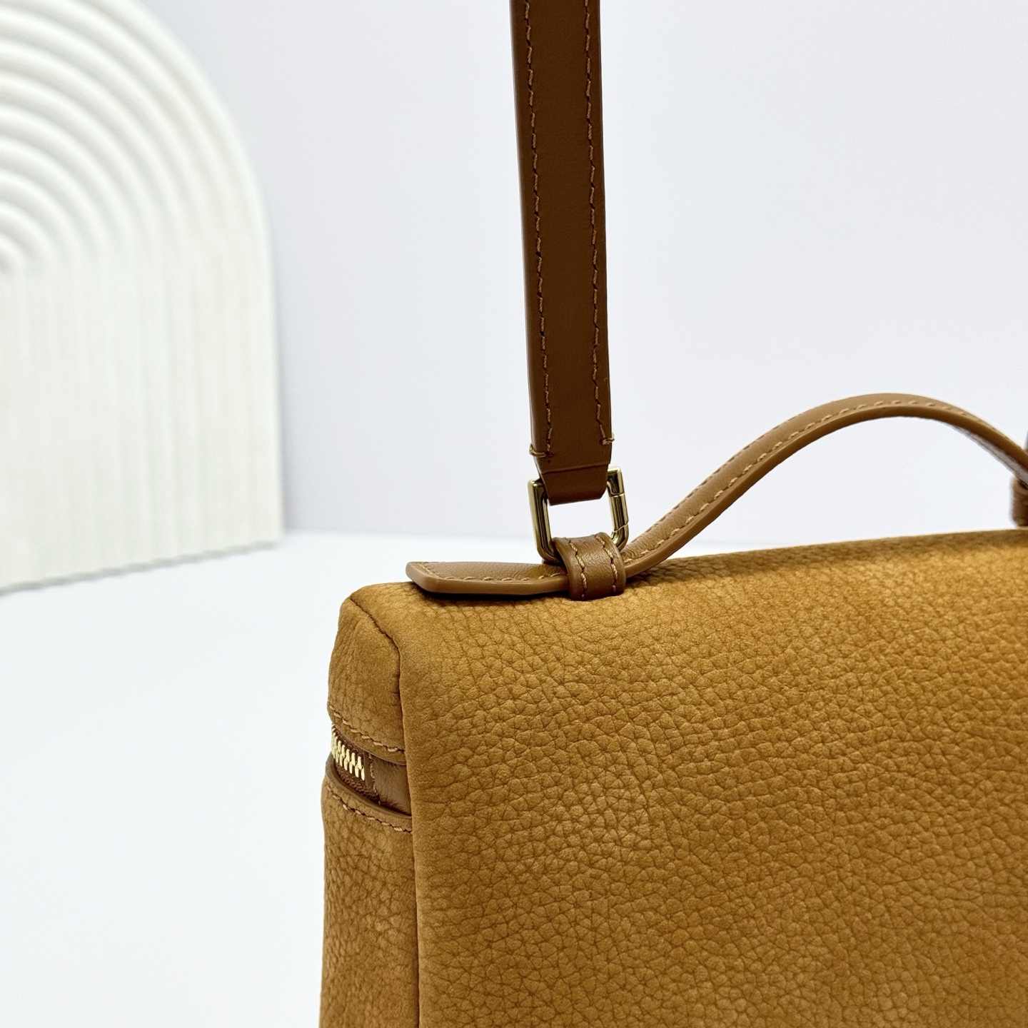 Loro Piana Bon Ton Brown/Sun Gold Extra Pocket L19 Bag - BOPF