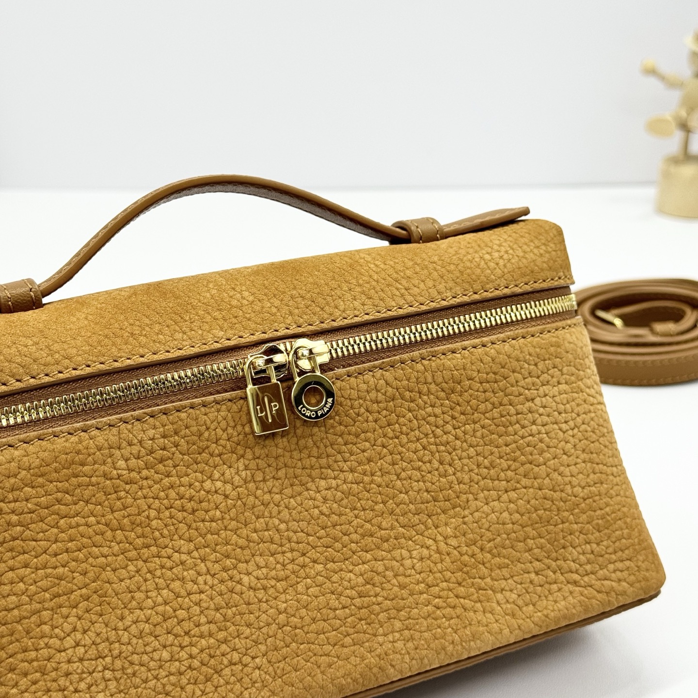 Loro Piana Bon Ton Brown/Sun Gold Extra Pocket L19 Bag - BOPF