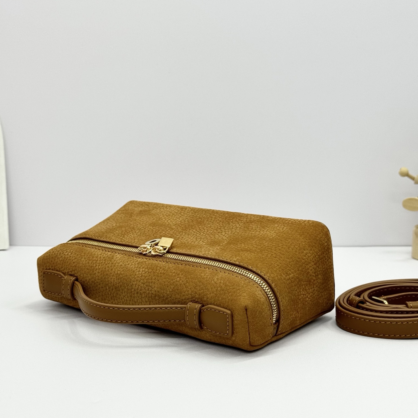 Loro Piana Bon Ton Brown/Sun Gold Extra Pocket L19 Bag - BOPF