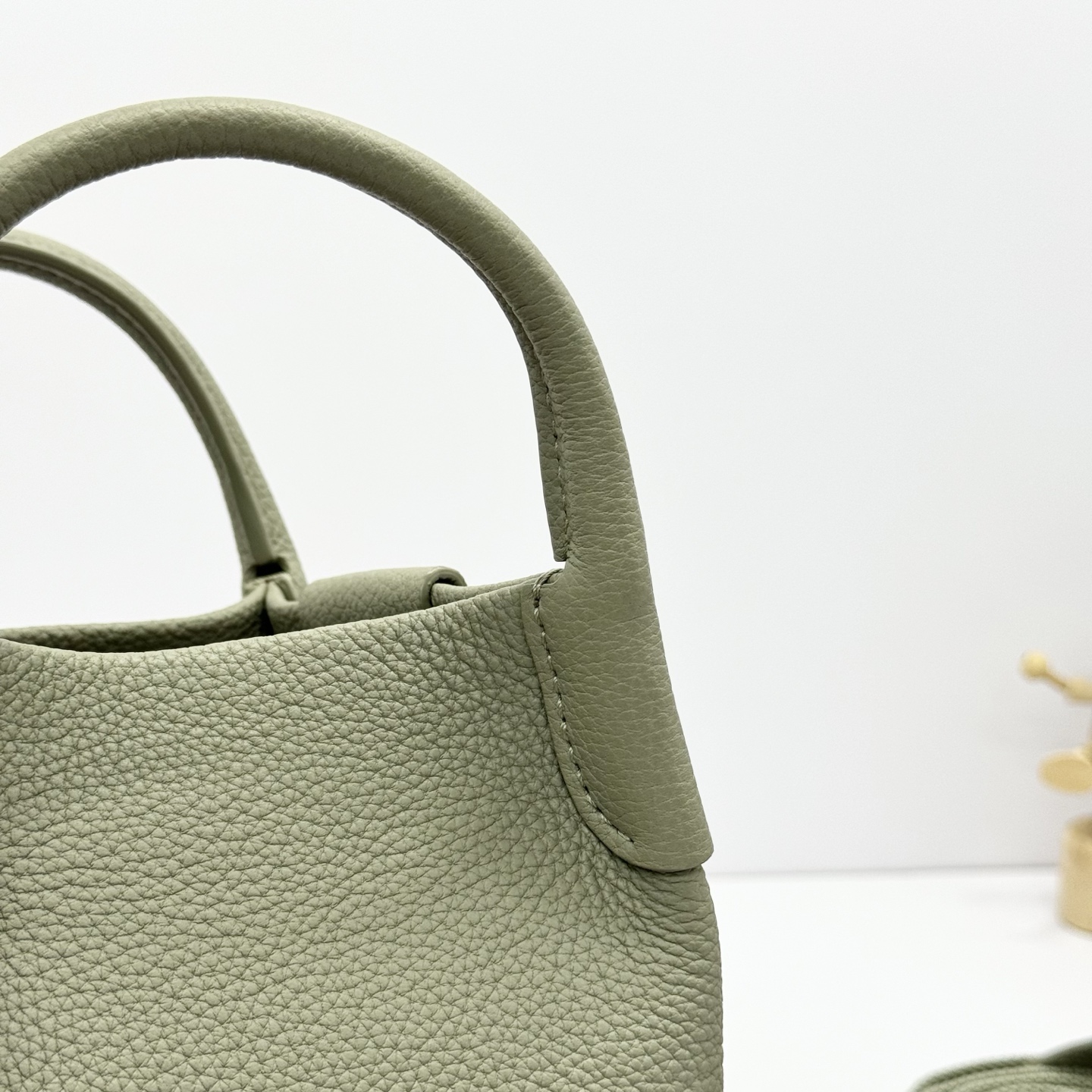 Loro Piana Micro Bale bag Grained Calfskin Dark Lichen Green | Loro Piana
