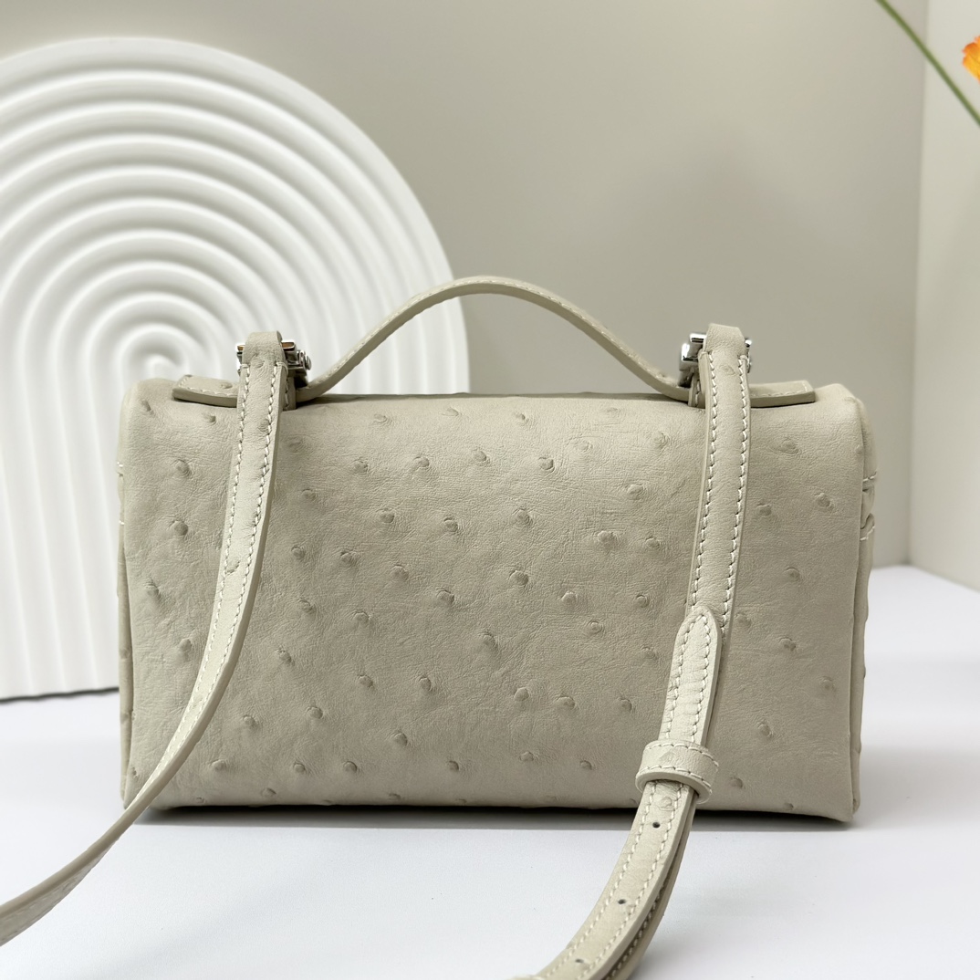 Loro Piano Extra Pocket L19 Ostrich Leather beige