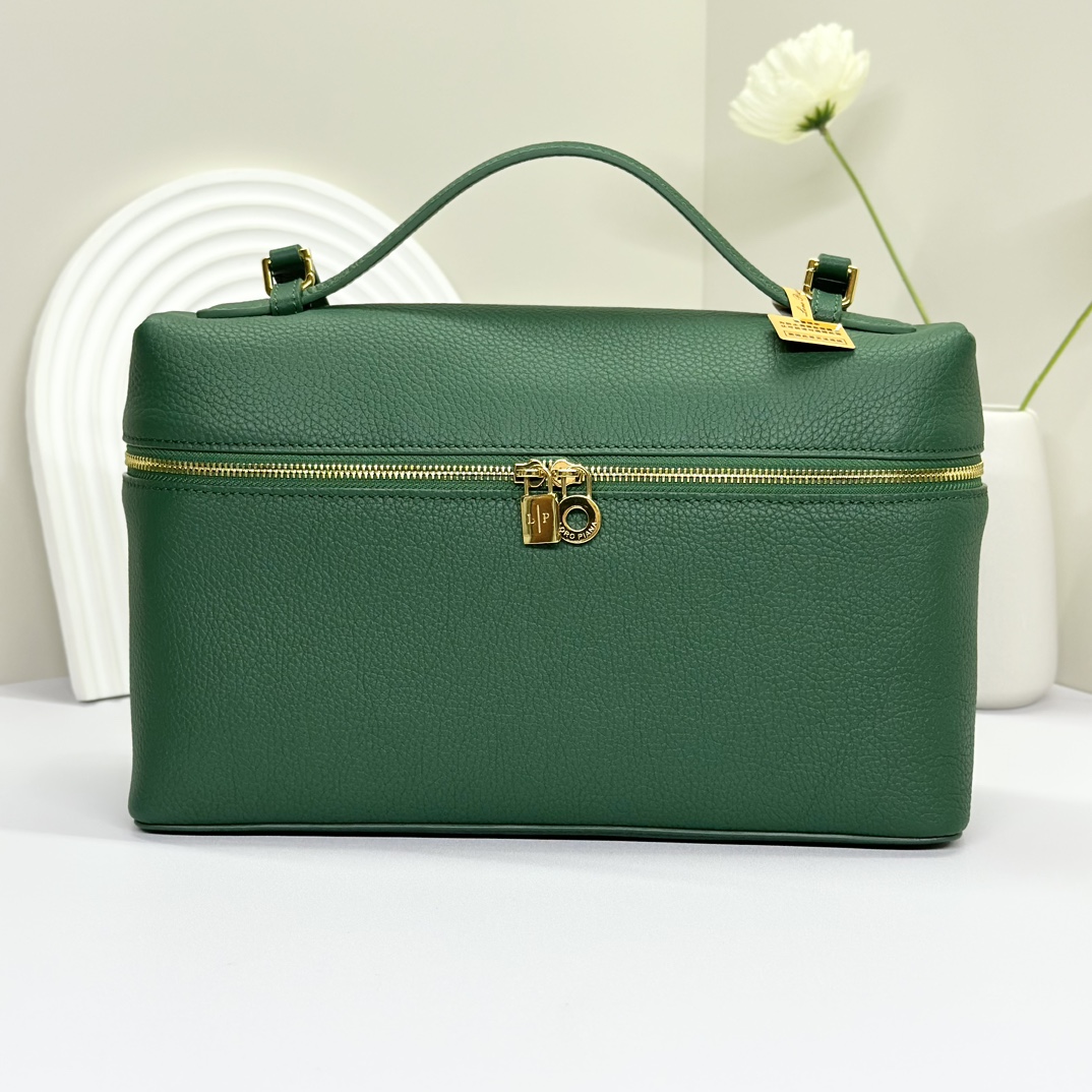 Loro Piana  neo pouch leather crossbody bag – green