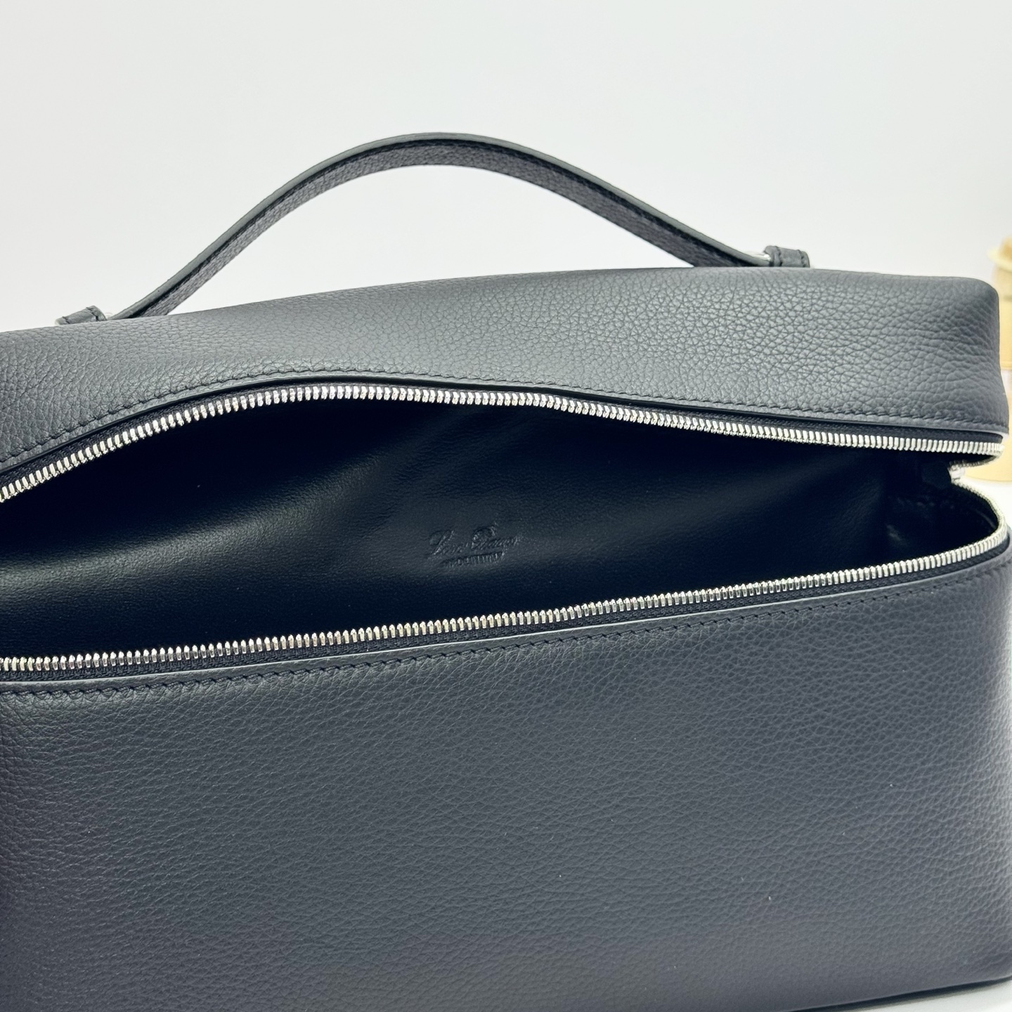 Loro Piana  neo pouch leather crossbody bag - black