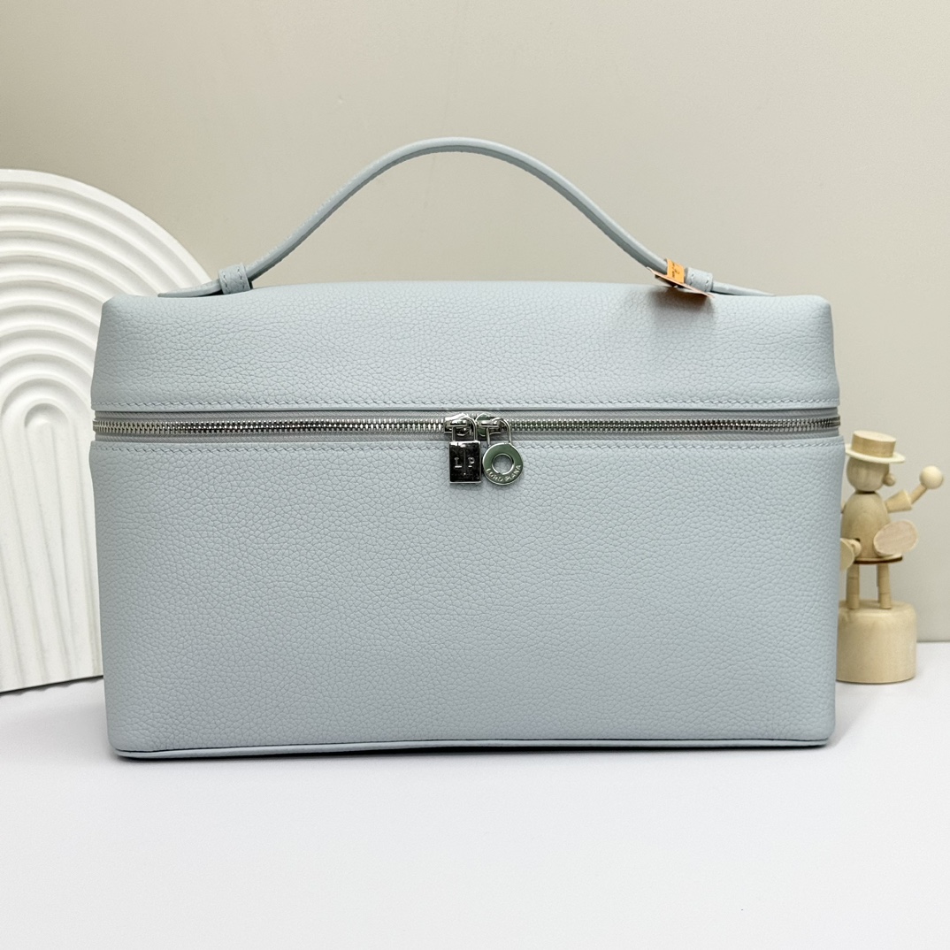 Loro Piana  neo pouch leather crossbody bag blue