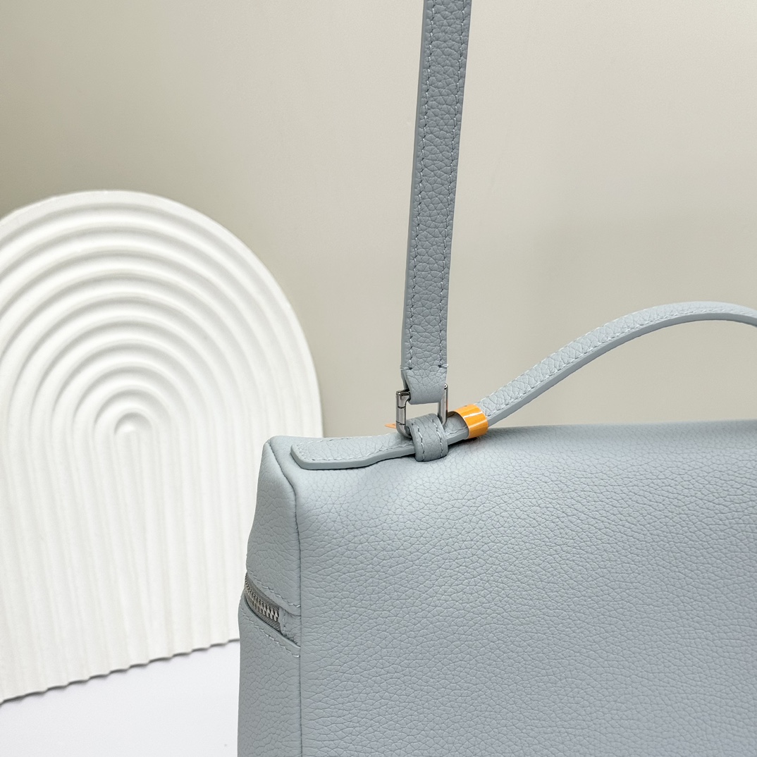 Loro Piana  neo pouch leather crossbody bag blue