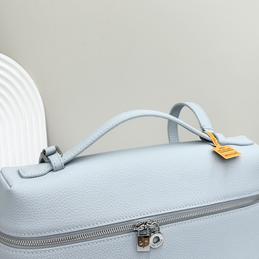 Loro Piana  neo pouch leather crossbody bag blue