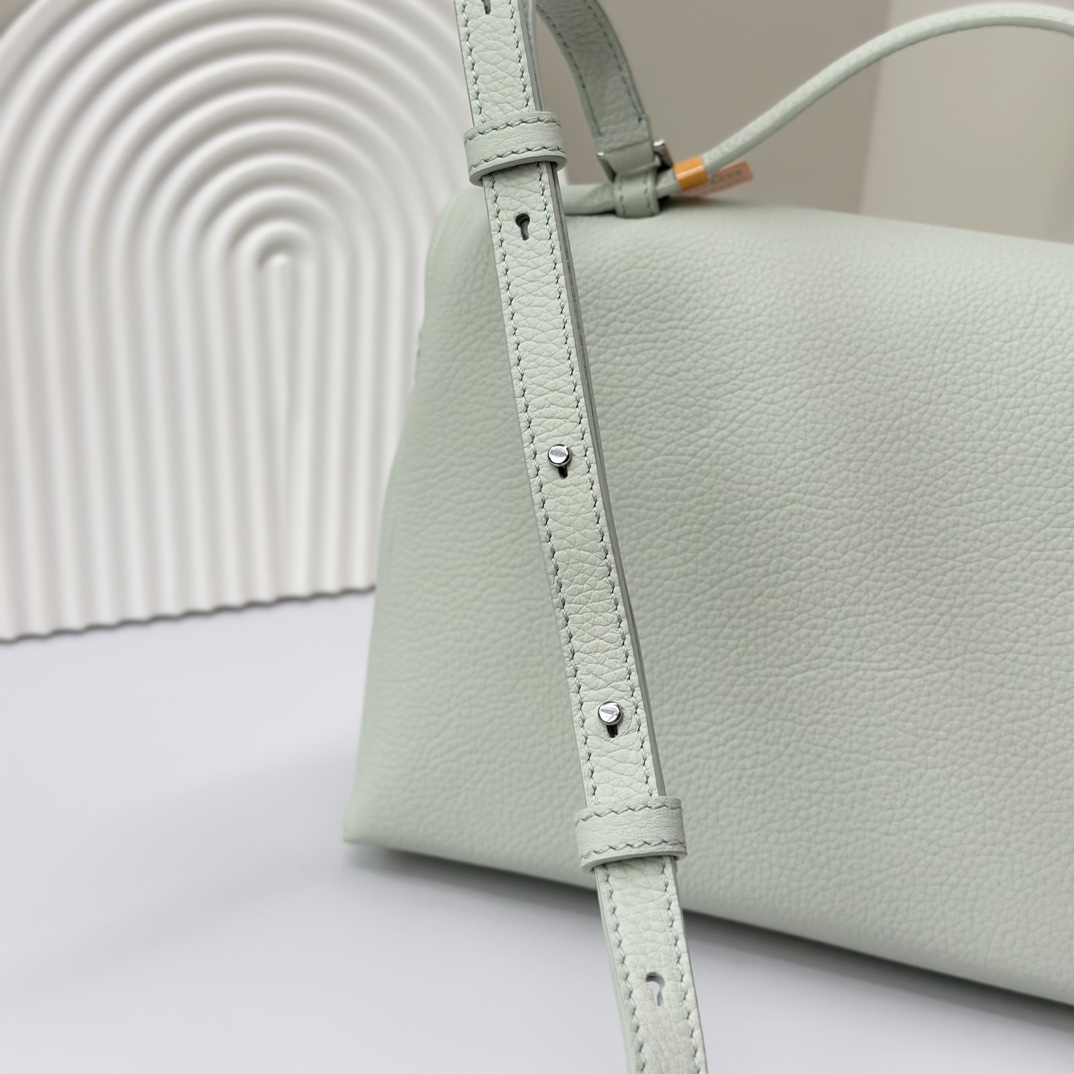 Loro Piana  neo pouch leather crossbody bag - eucalyptus