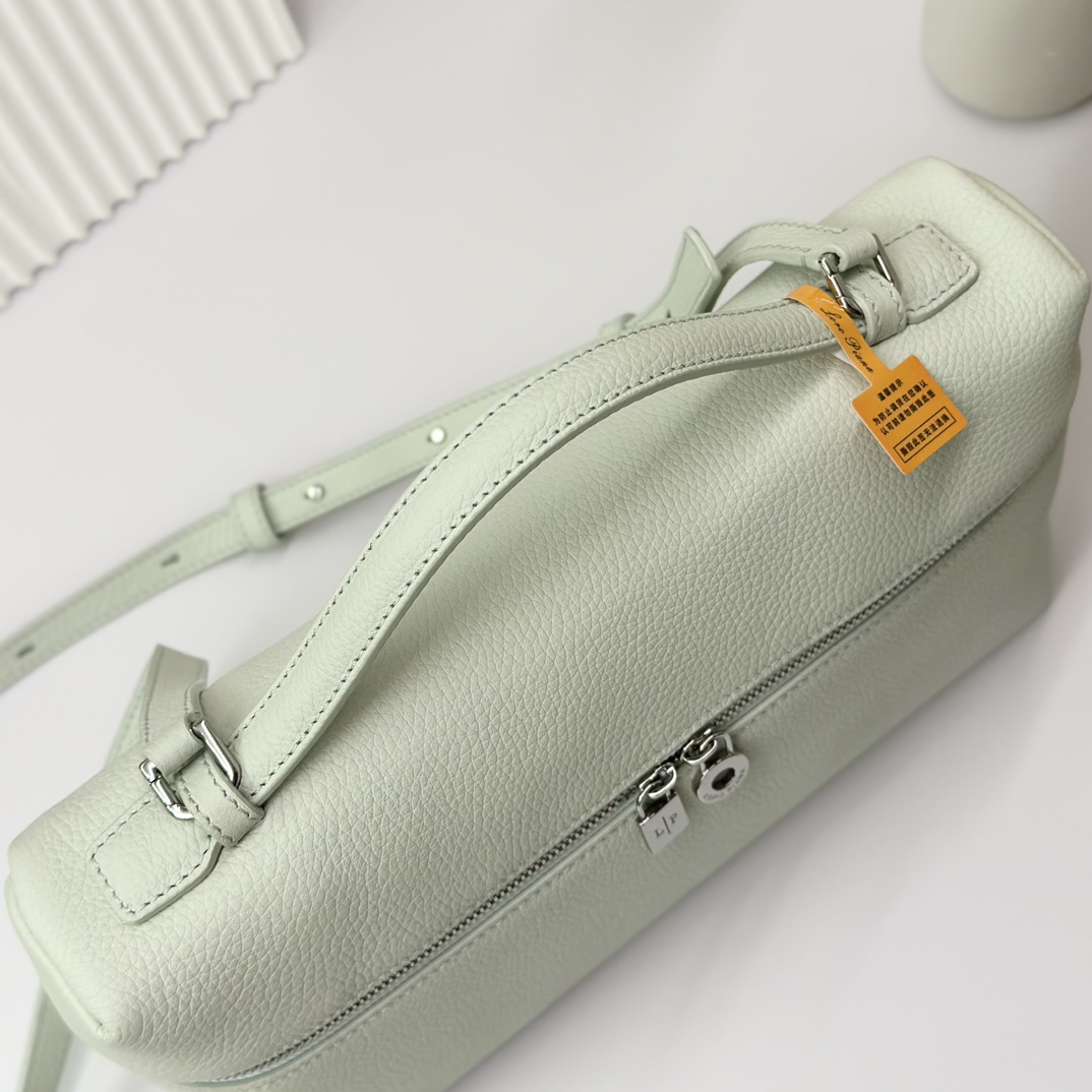 Loro Piana  neo pouch leather crossbody bag - eucalyptus