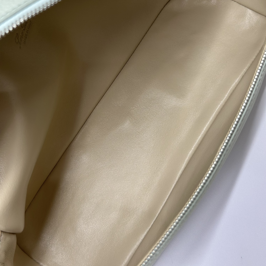 Loro Piana  neo pouch leather crossbody bag - eucalyptus
