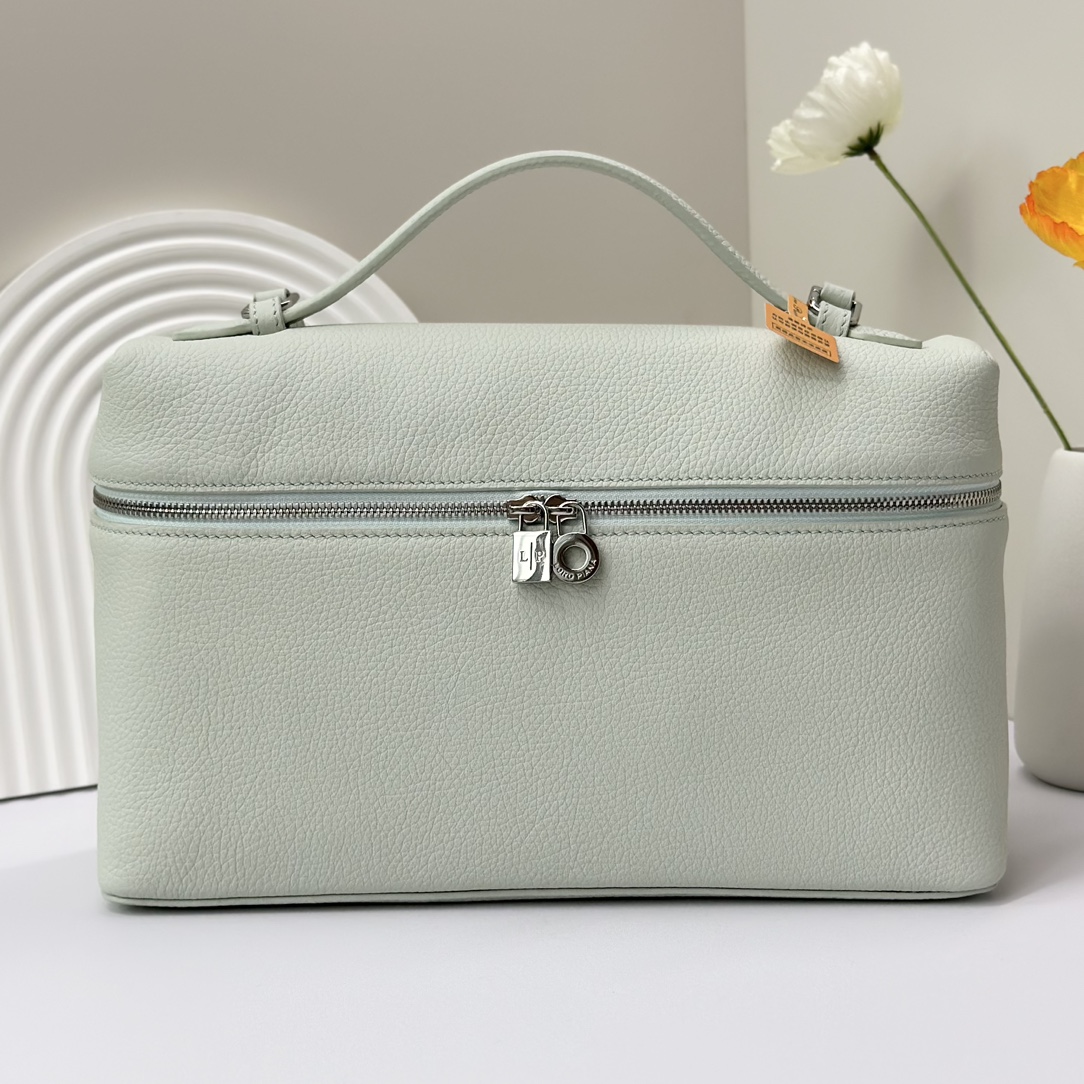 Loro Piana  neo pouch leather crossbody bag – eucalyptus