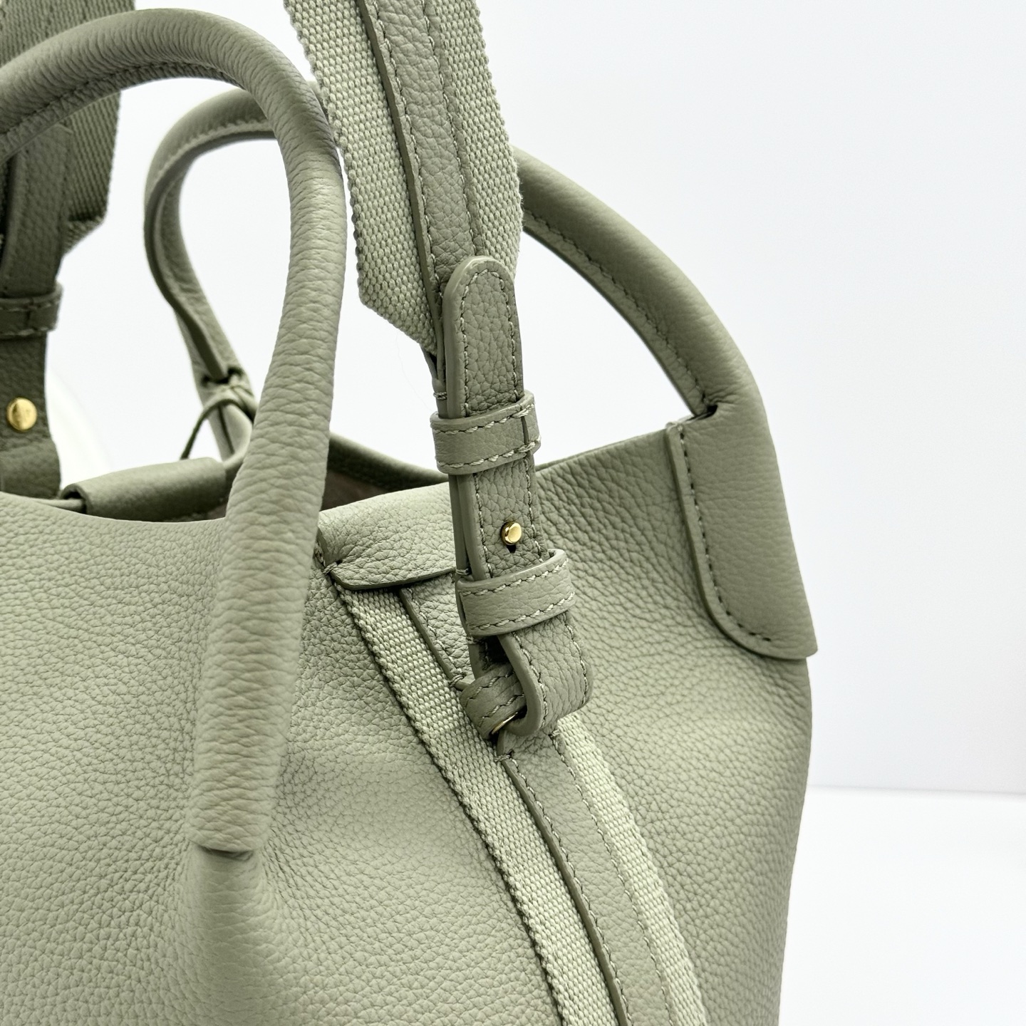 Loro Piana Green Micro Bale Bag in Calfskin Leather For Women