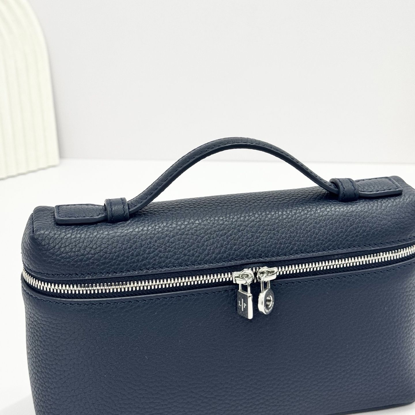 Loro Piana Extra Pocket L19 Leather Pouch in Blue