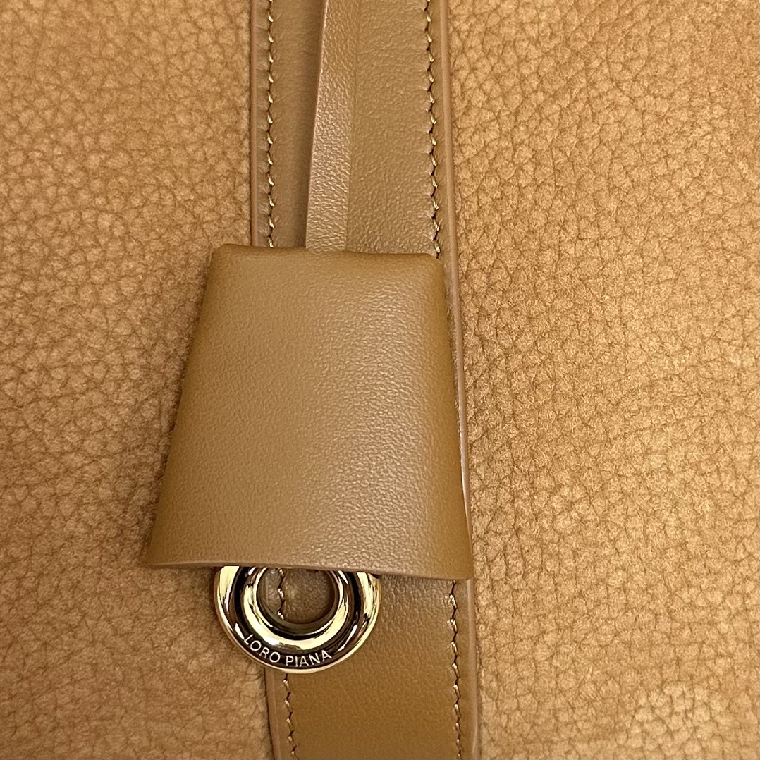 Loro Piana Loom bag L25 Calfskin Bon Ton Brown/Sun Gold | Loro Piana CC