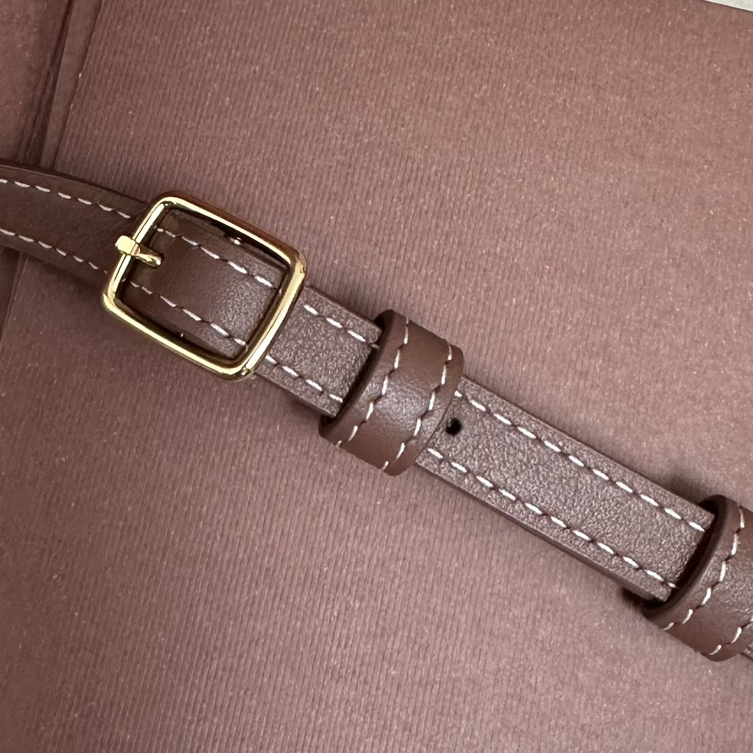 Loro Piana Extra Pochette Cotton, Linen Natural/Caramel Sugar/Sun Gold