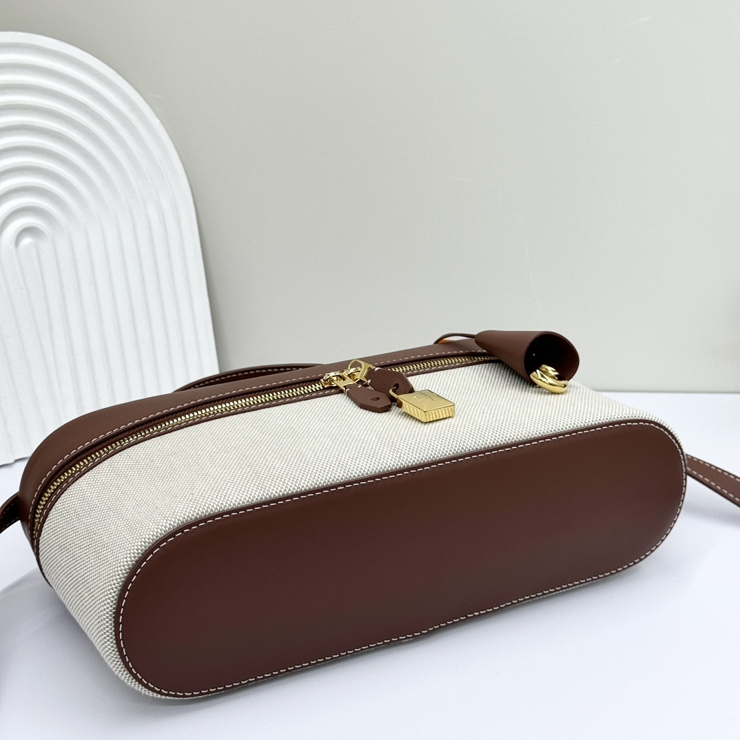 Loro Piana Extra Camera Case Cotton, Linen Natural/Caramel Sugar |