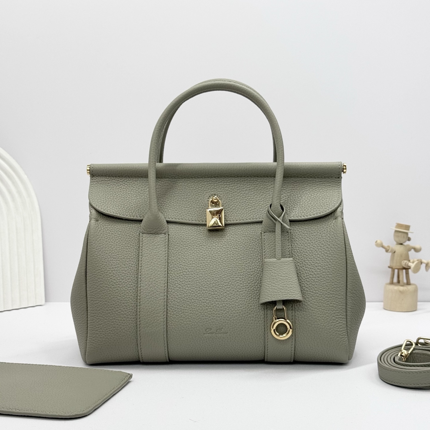 Loro Piana Loom bag L25 Calfskin Dried Taragon/Sun Gold | Loro Piana