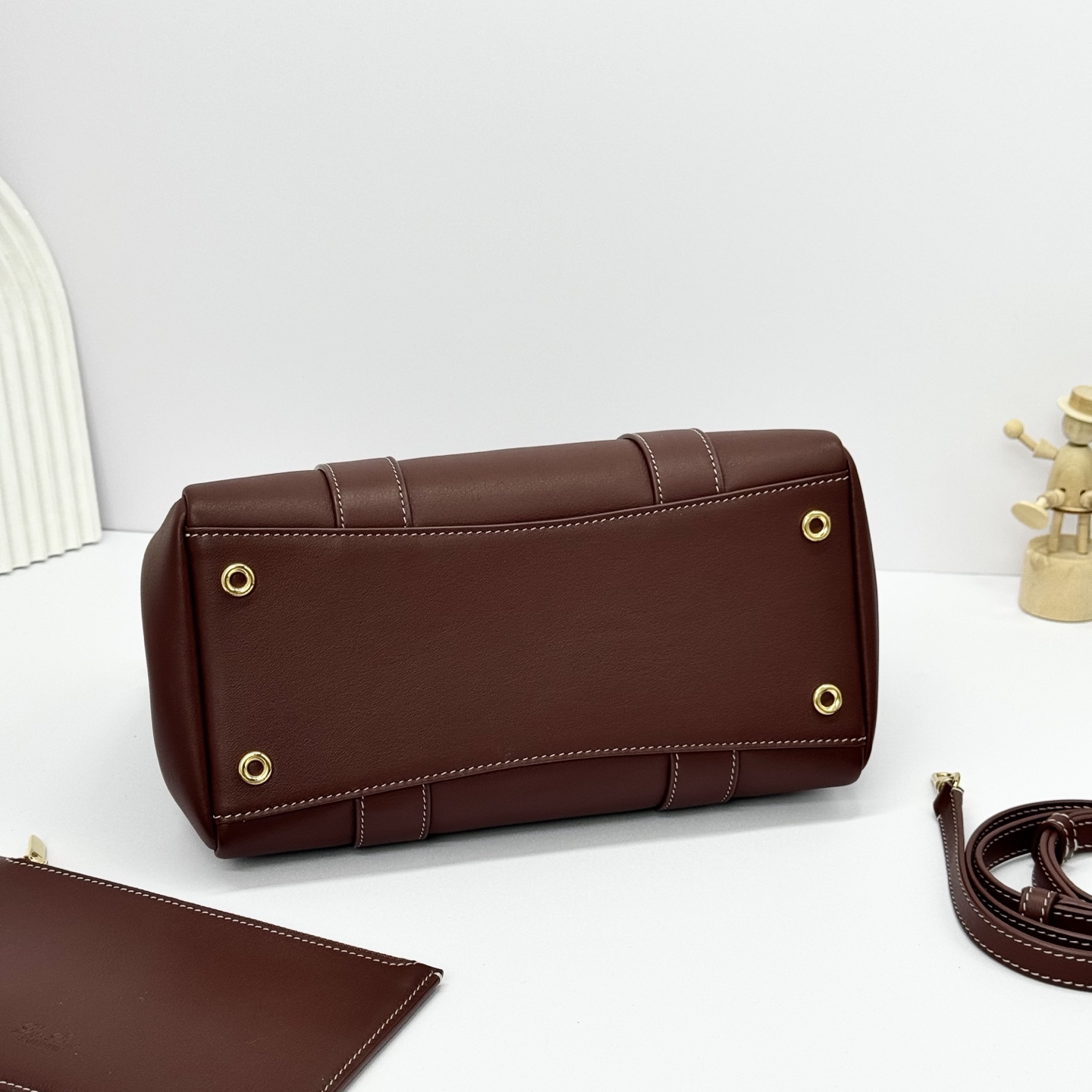 Loro Piana Loom bag L32 Calfskin DARK CHOCOLATE LOCORICE/SUN