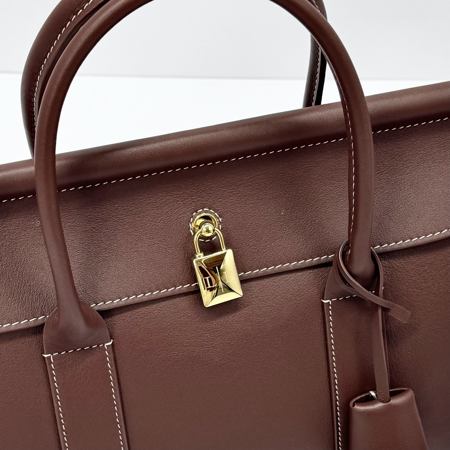 Loro Piana Loom bag L32 Calfskin DARK CHOCOLATE LOCORICE/SUN