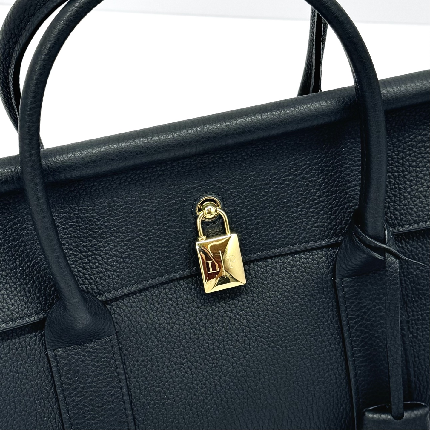 Loro Piana Loom bag L25 Calfskin Black/Sun Gold | Loro Piana FR