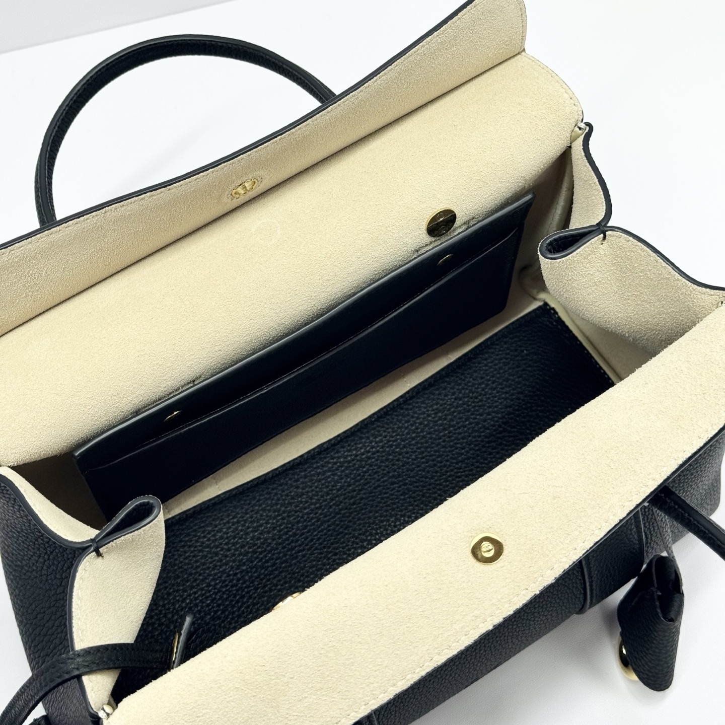 Loro Piana Loom bag L25 Calfskin Black/Sun Gold | Loro Piana FR