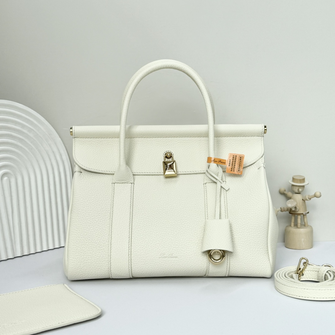 Loro Piana white Loom L25 Tote Bag in Leather For Women