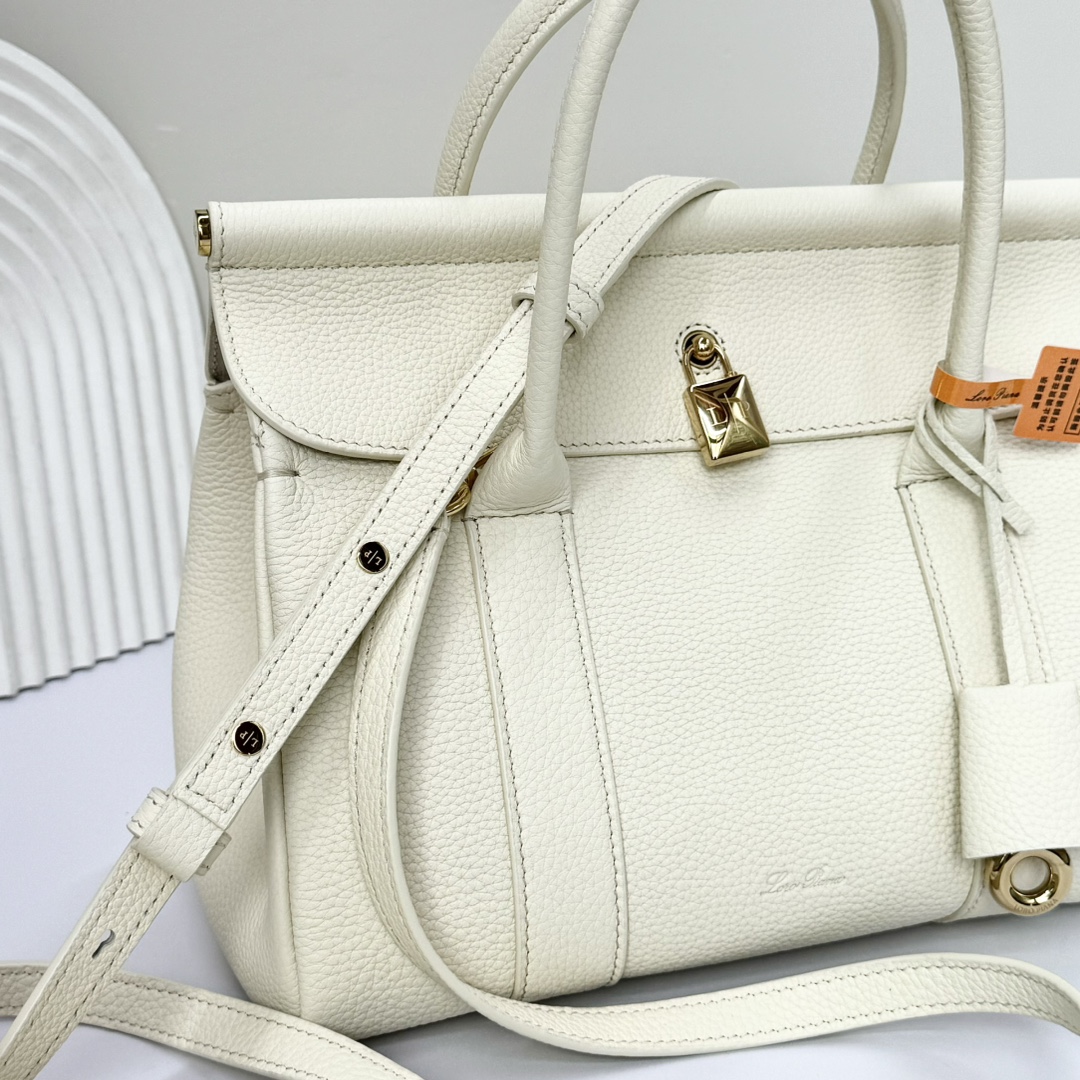 Loro Piana white Loom L25 Tote Bag in Leather For Women