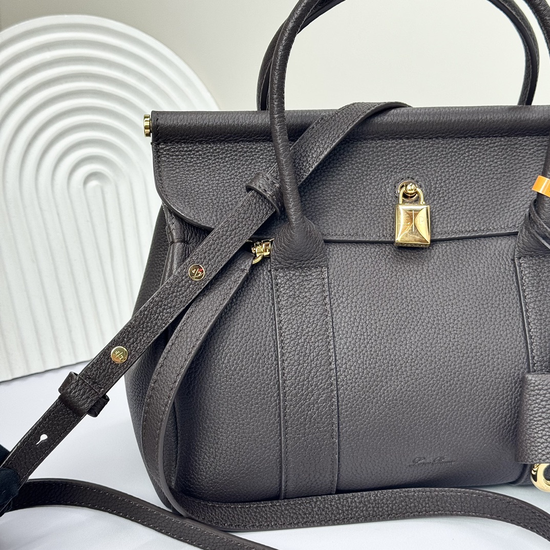 Loro Piana blackLoom L25 Tote Bag in Leather For Women