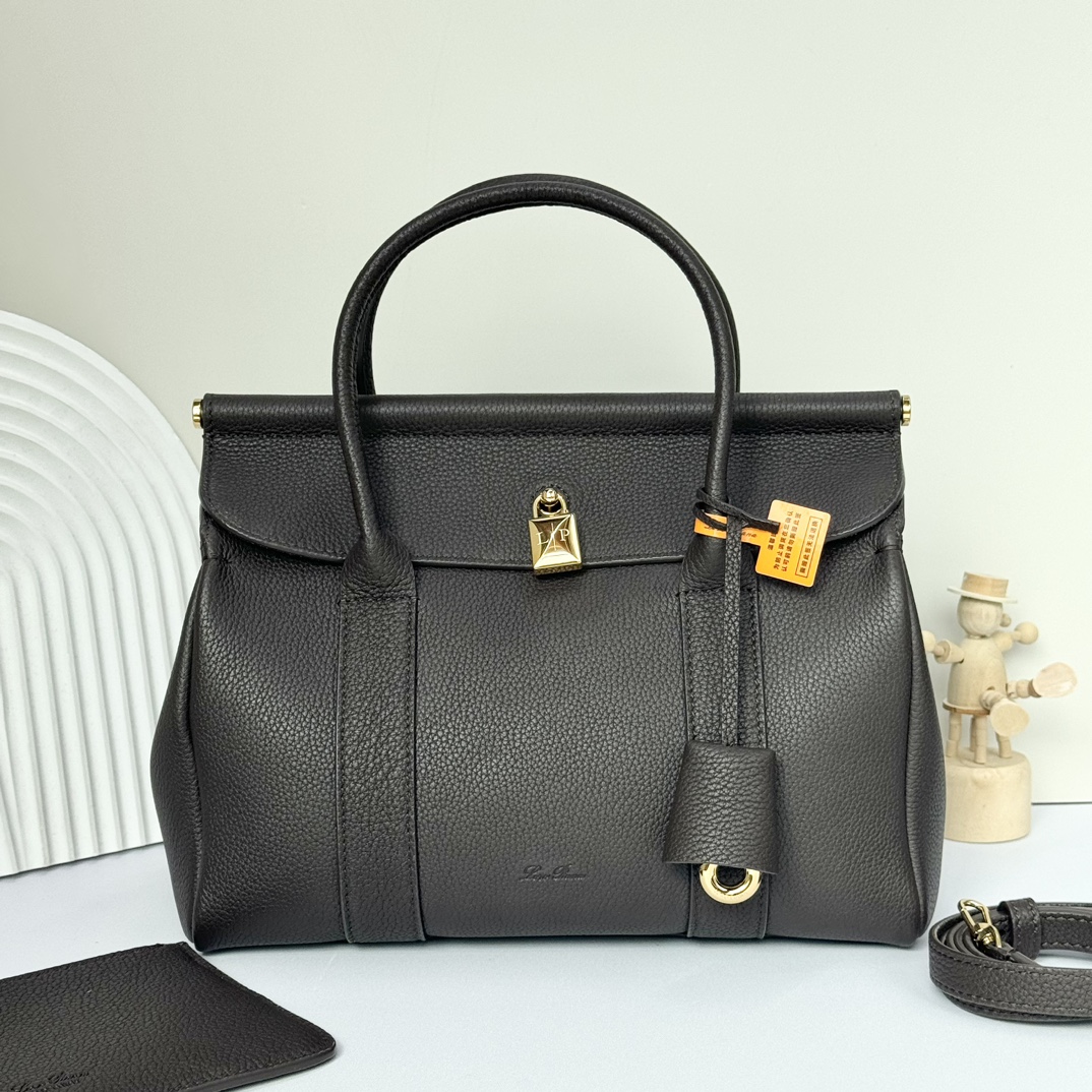 Loro Piana blackLoom L25 Tote Bag in Leather For Women