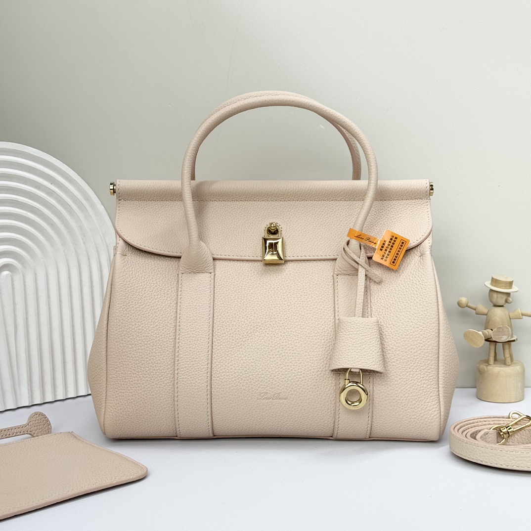Loro Piana pink Loom L25 Tote Bag in Leather For Women