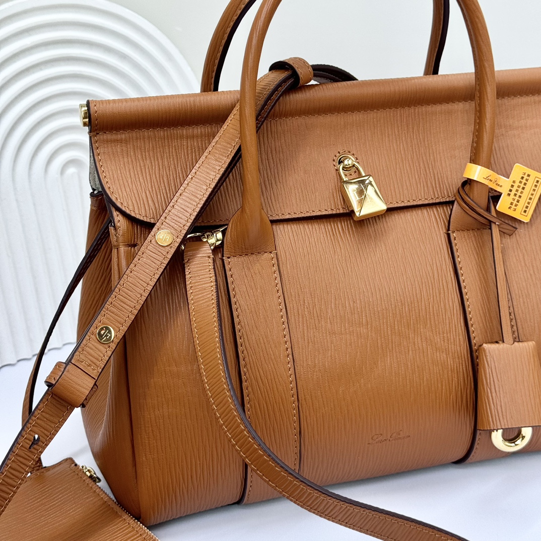 Buy Loro Piana brown Loom L25 Tote Bag in Leather For Women