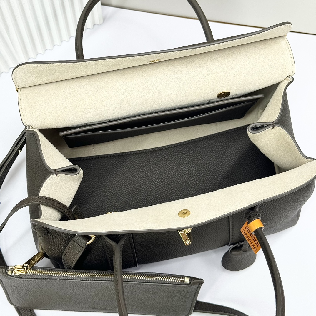 Loro Piana Loom bag L32 Grained Calfskin Rain Drops/Sun Gold | Loro Piana CY