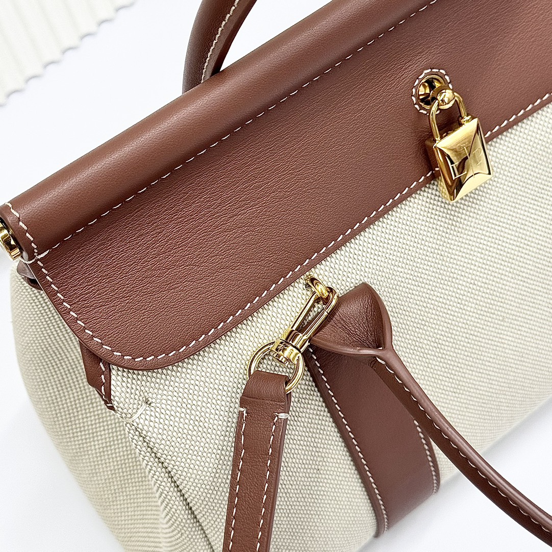 Loro Piana Loom Bag L25 Handbag in Brown