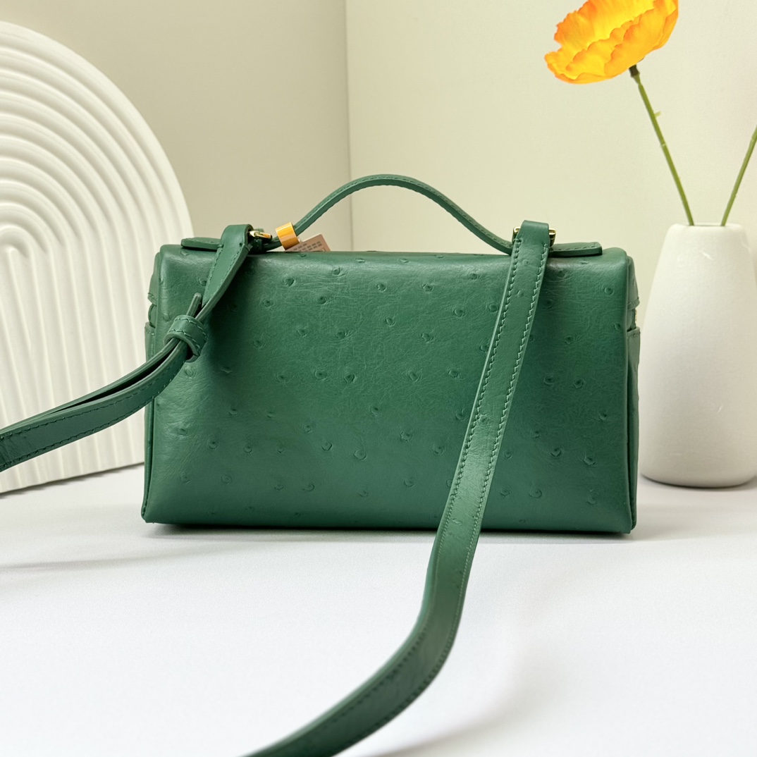 Loro Piana Extra Pocket L19 Lizard Leather Green Lagoon/Sun Gold | Loro Piana US