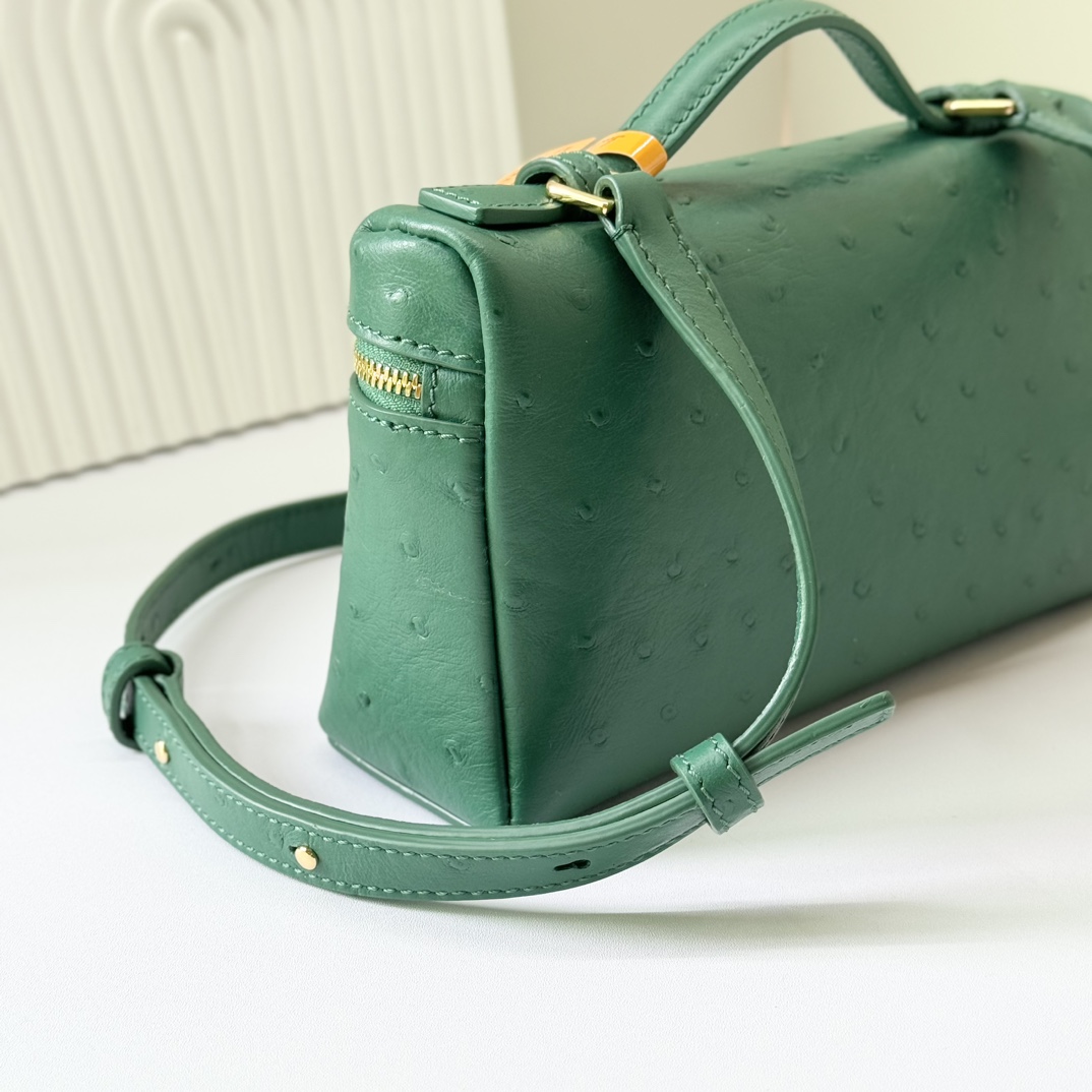 Loro Piana Extra Pocket L19 Lizard Leather Green Lagoon/Sun Gold | Loro Piana US