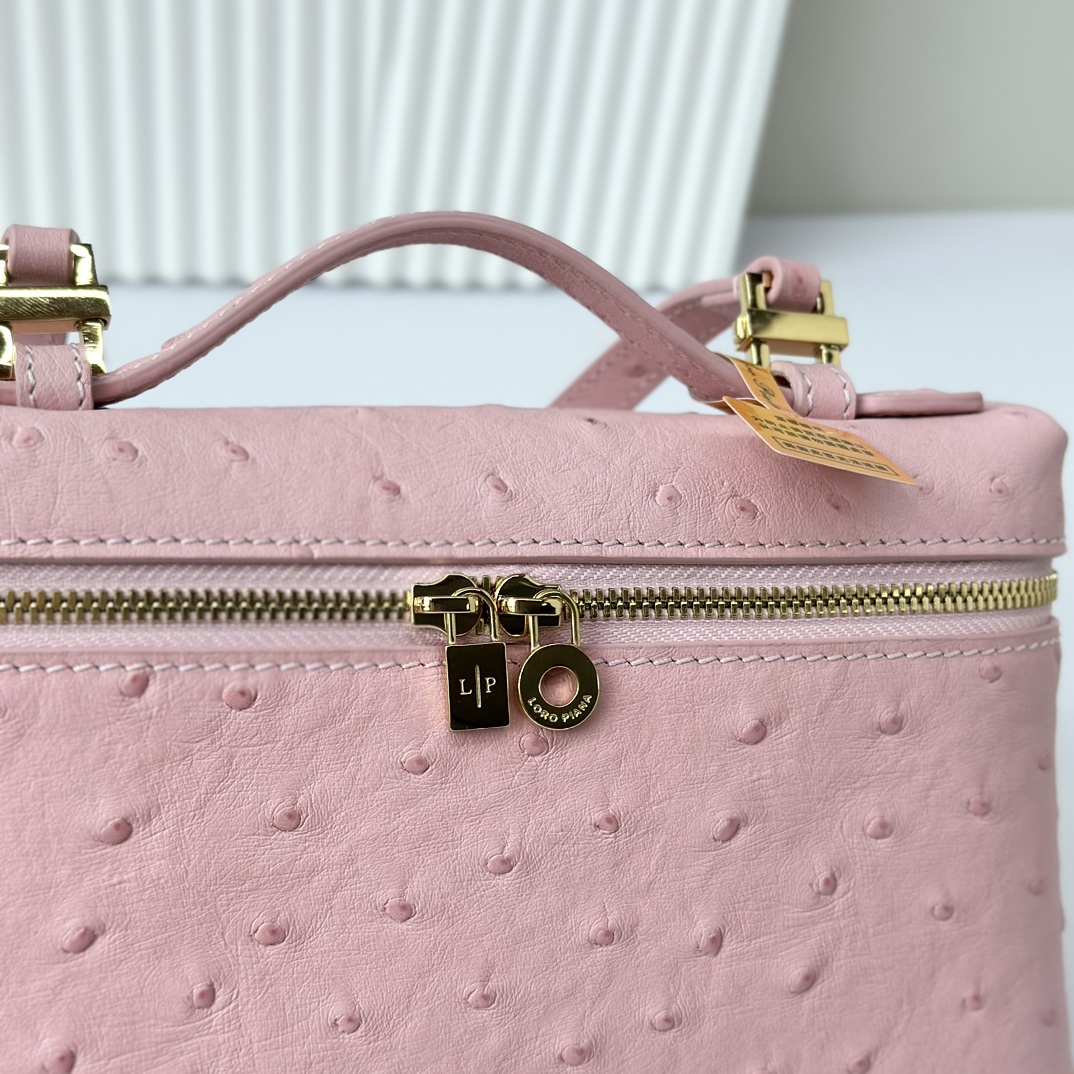 Extra pocket leather handbag Loro Piana pink in Leather