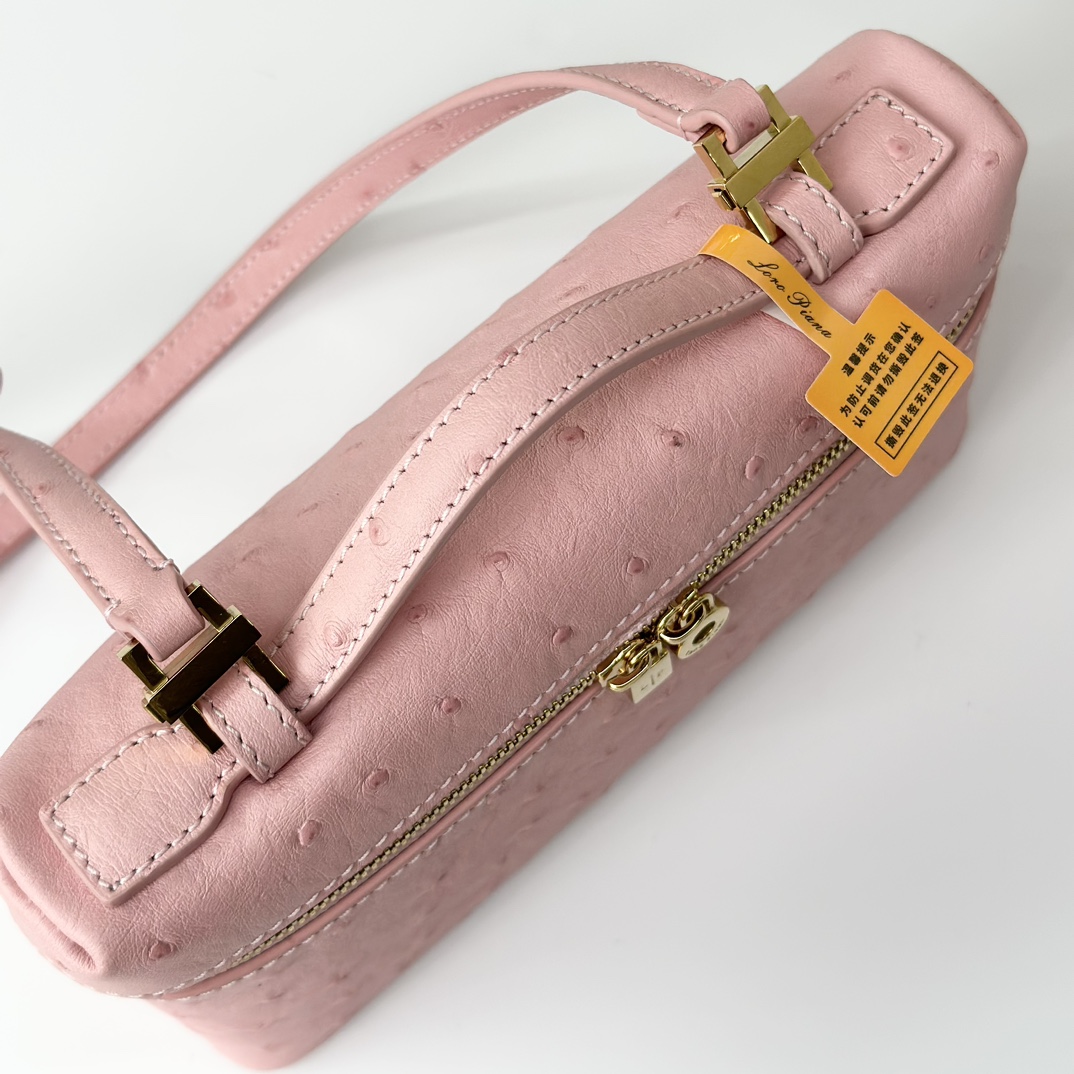 Extra pocket leather handbag Loro Piana pink in Leather