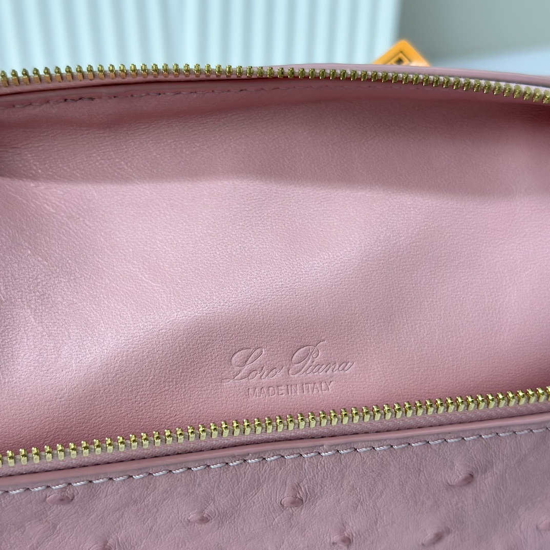 Extra pocket leather handbag Loro Piana pink in Leather