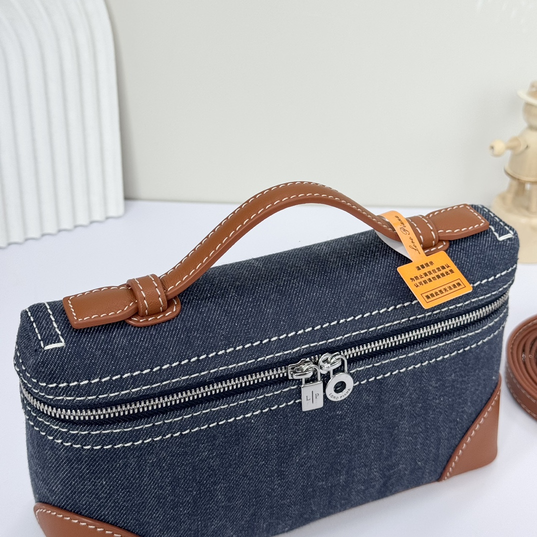 LORO PIANA Denim L19 Extra Pocket Pouch Blue Warm ...