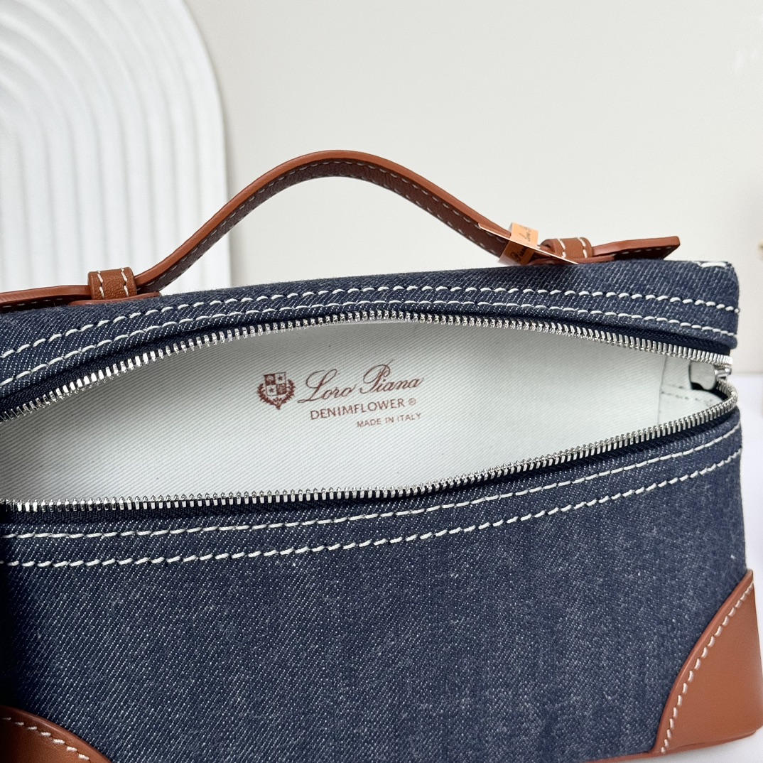 LORO PIANA Denim L19 Extra Pocket Pouch Blue Warm ...